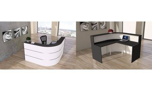 Theke Cento 2A BxT 180x180cm weiß/anthrazit-2