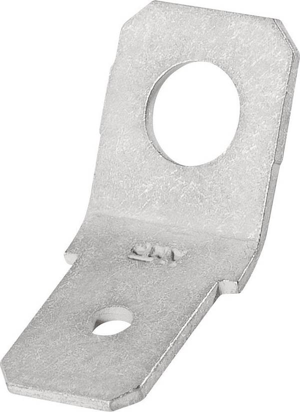 TE Connectivity 140814-2 Steckzunge zum Einlöten in gedruckte Schaltungen Steckbreite: 6.3 mm Steckdicke: 0.8 mm 45 ° Unisoliert Metall 1 St.