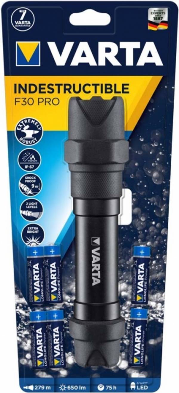 3 Stk. Varta Cons.Varta LED-Taschenlampe Indestru
