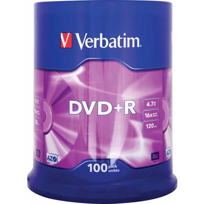 Verbatim DVD+R 4.7GB/120Min/16x VERBATIM 43551(VE100