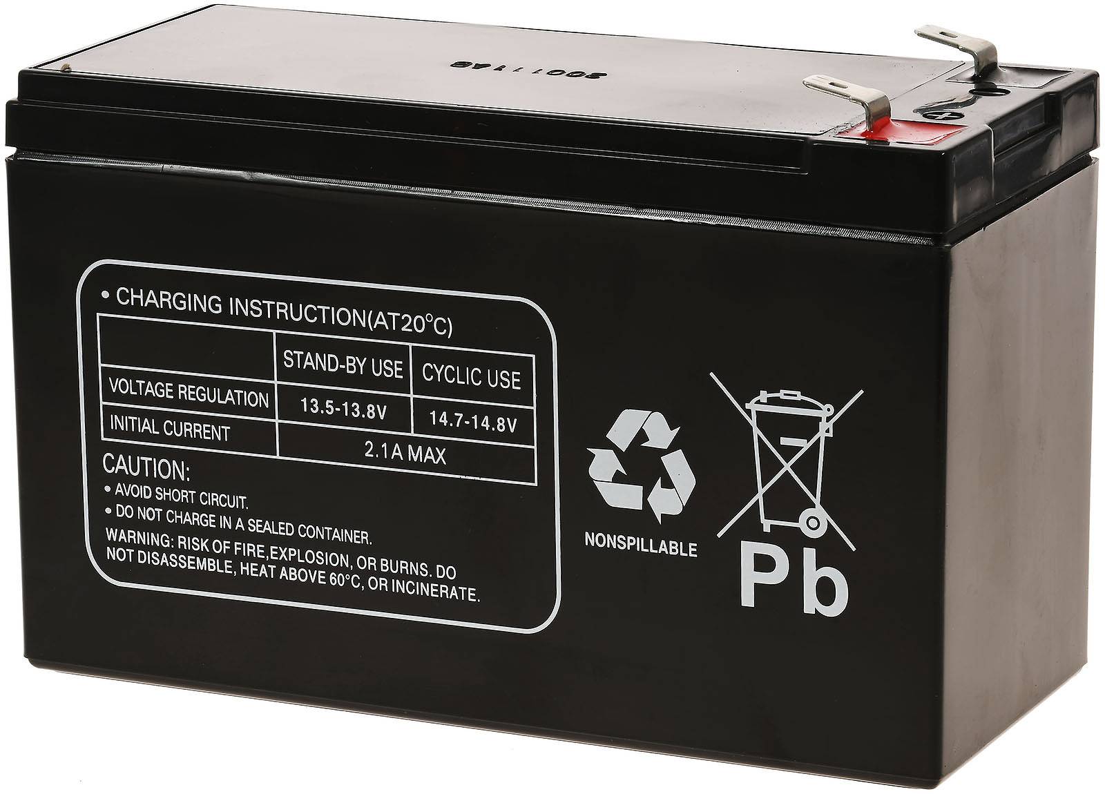 Ersatzakku (multipower) für USV APC Back-UPS BK350EI 12V 7Ah (ersetzt 7,2Ah), 12V, Lead-Acid-1