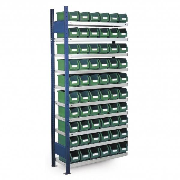 Kappes RasterPlan Fachbodenregal , AF, FL 100 kg, mit 60 Sichtlagerkäs
