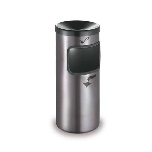 TKG Ascher-Abfall-Kombination RONDO, selbstlöschend, Bodenmodell, 10 L