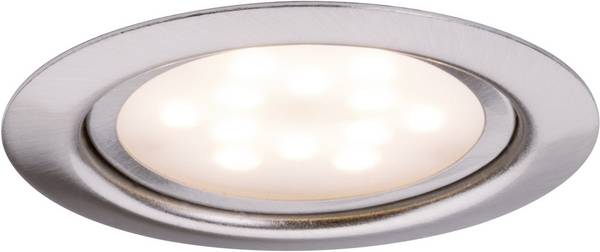 Paulmann 93553 Micro Line LED-Einbauleuchte 3er Set  LED LED fest eingebaut 4.5 W Eisen (gebürstet)