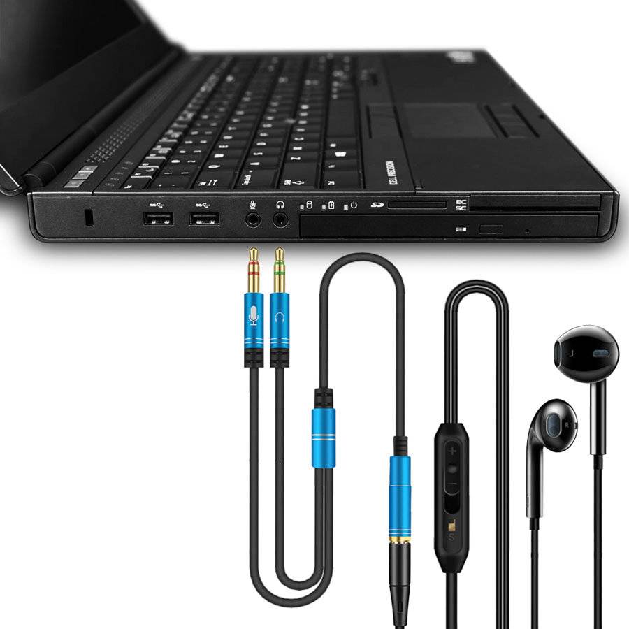 emissimo Adapterkabel Headset Audio Splitter Y-Adapter [1x3.5mm Klinkenbuchse auf 2x Klinkenstecker]-1