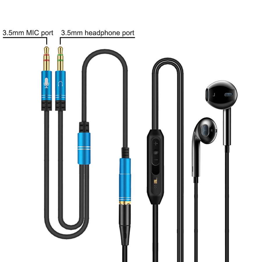 emissimo Adapterkabel Headset Audio Splitter Y-Adapter [1x3.5mm Klinkenbuchse auf 2x Klinkenstecker]-3