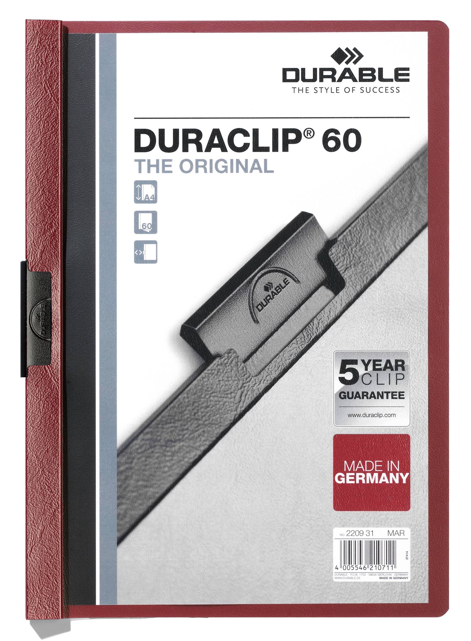 Klemm-Mappe DURACLIP® 60-3