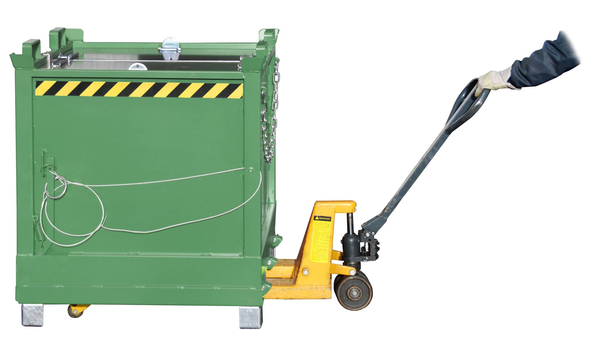 Bauer Klappbodenbehälter FB 1000, lackiert, Resedagrün-2