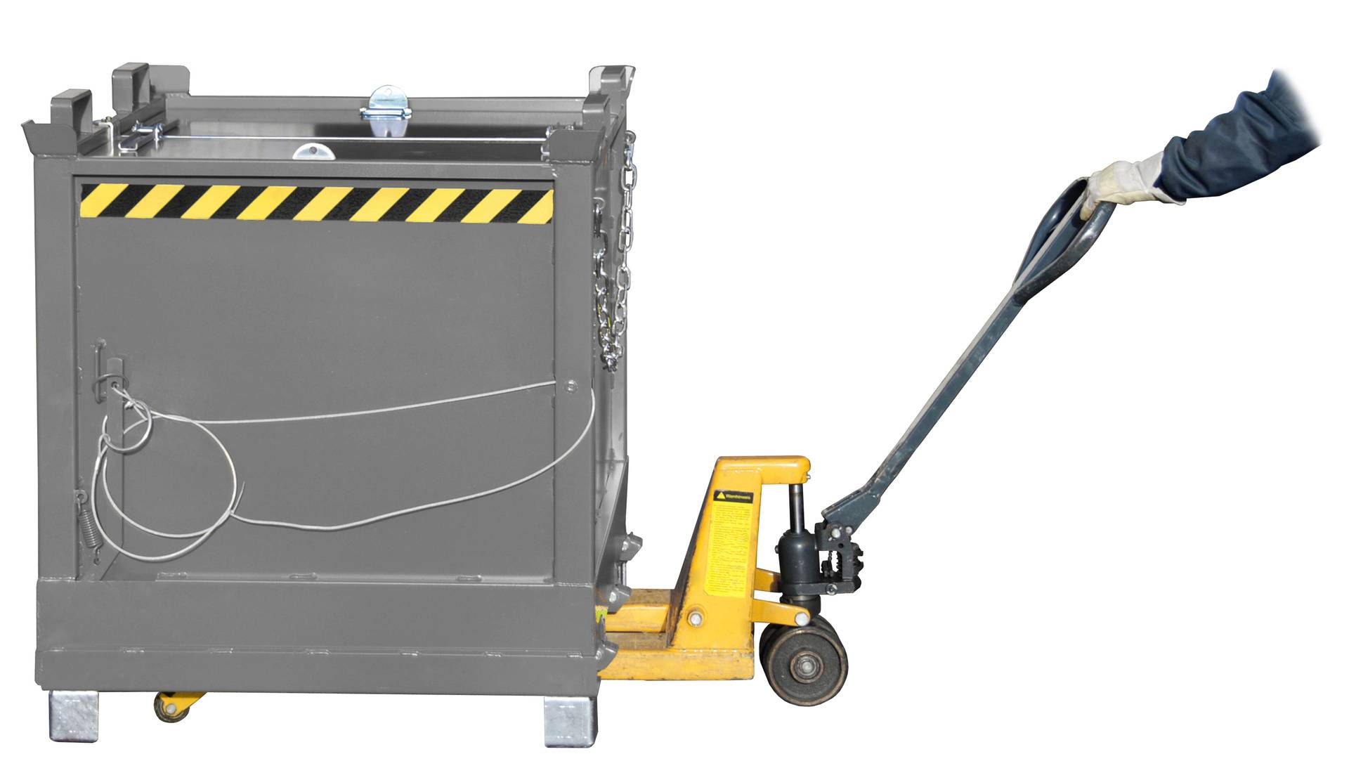 Bauer Klappbodenbehälter FB 1000, lackiert, Mausgrau-2