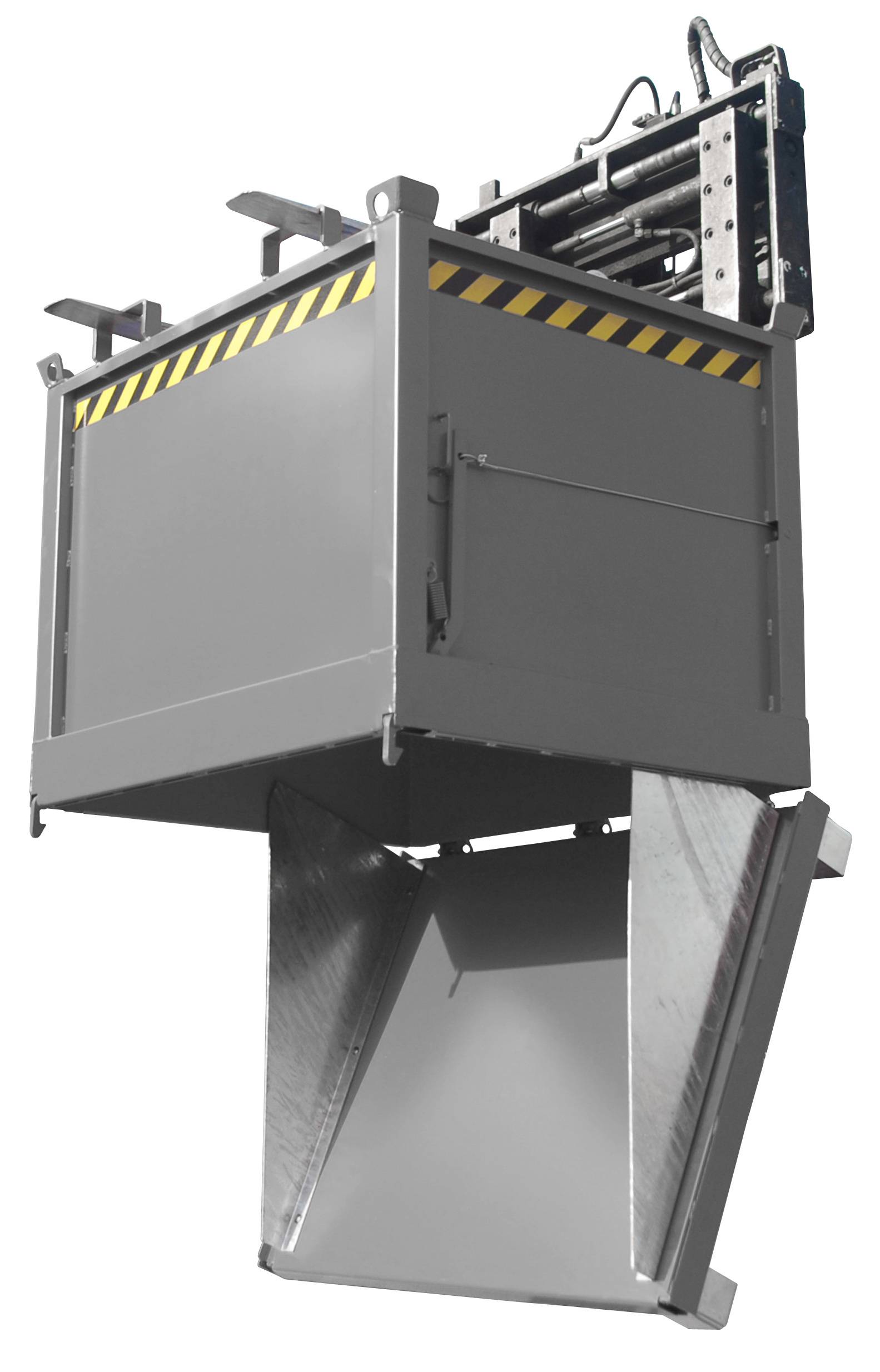 Bauer Klappbodenbehälter FB 1000, lackiert, Mausgrau-3