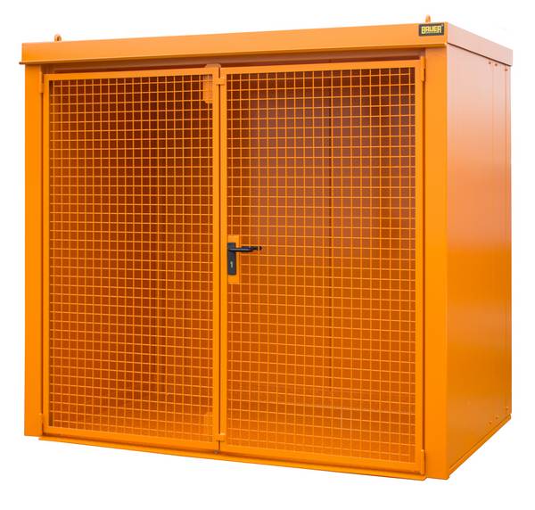 Bauer Gasflaschen-Container GFC-B M3, Gelborange für 45x Gasflaschen Ø 230 mm