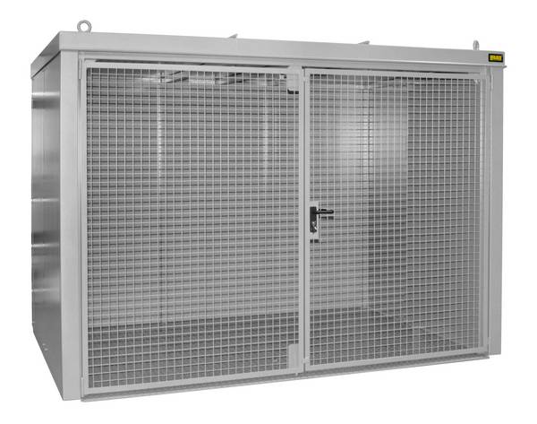 Bauer Gasflaschen-Container GFC-B M4, Mausgrau für 60x Gasflaschen Ø 230 mm
