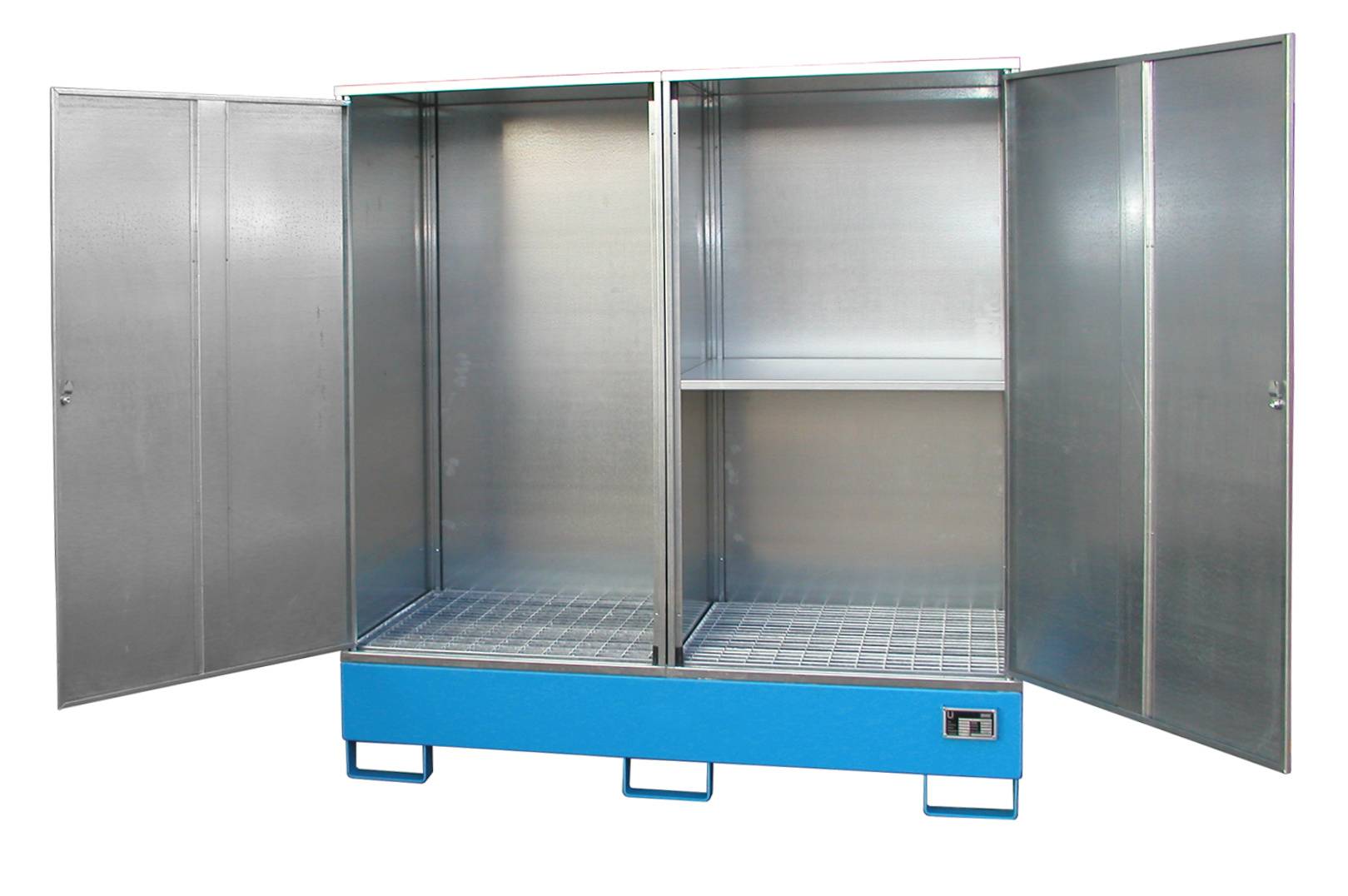Gefahrstoff-Schrank GS-2, lackiert, Lichtblau-1