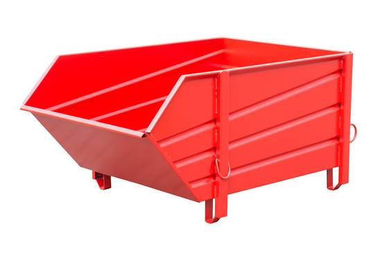 Baustoffbehälter BBP 100, lackiert, Feuerrot
