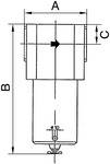 Filter für hohe Drücke bis 40 bar mit Handablassventil G 3/8-4