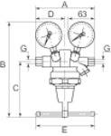 Leitungsdruckregler 200 bar inkl. Manometer G 1/4 IG 1 - 100 bar-4