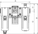 Wartungseinheit 3-tlg. G-mini · PC · BG 200 · G 1/8 · 1,5-9 bar · HA-6