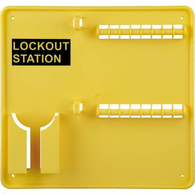 Lockout Station, Typ 1, ohne Inhalt, gelb, Kunststoff, 360x340x55mm