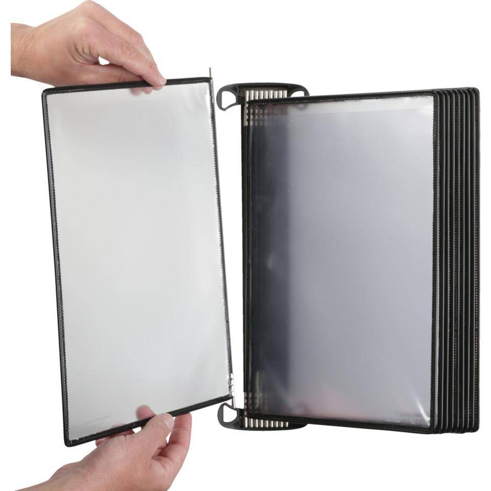 tarifold Wandelement PRO, mit 10 Tafeln A4, schwarz, Aluminium/PVC, 430x355x170mm-1