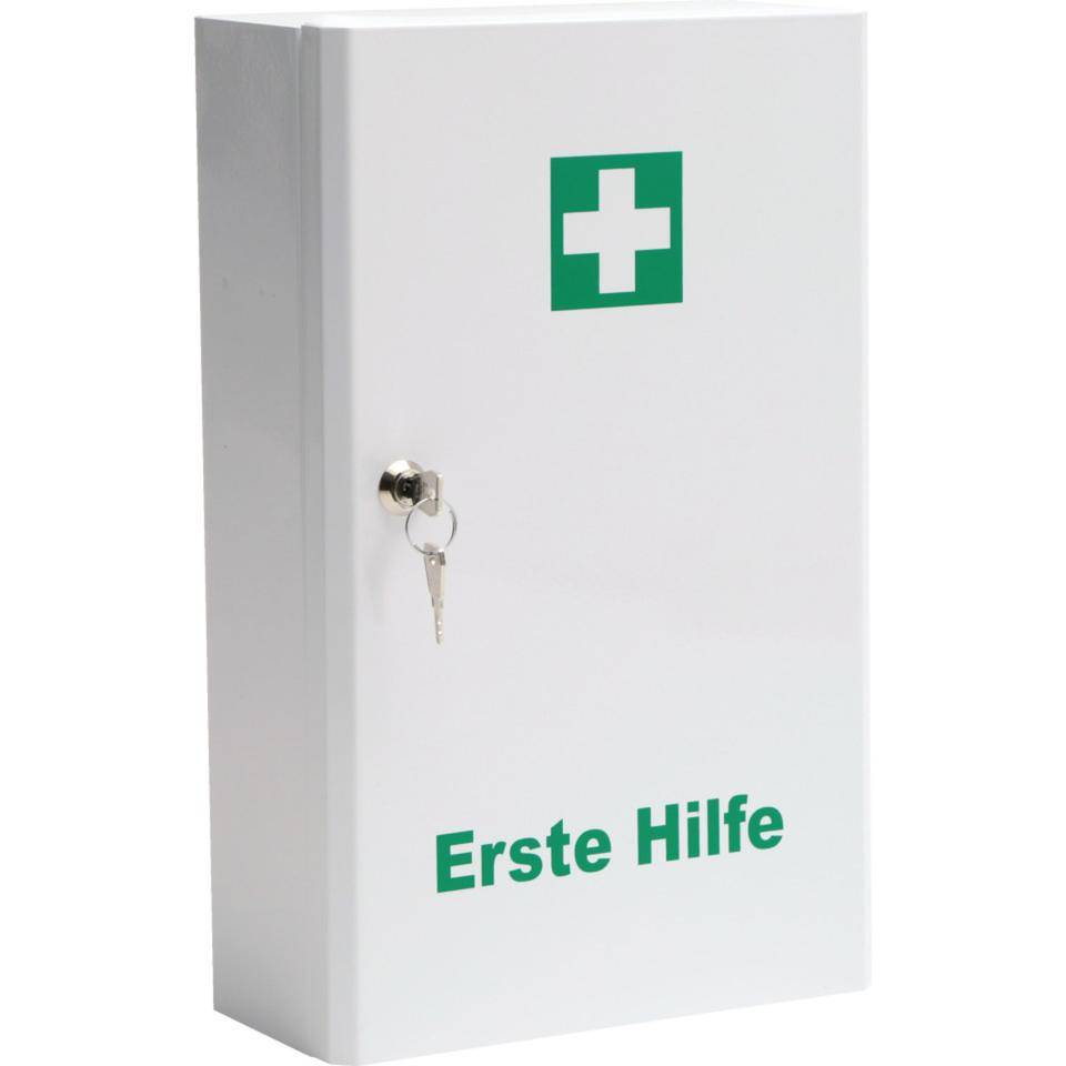 K.57 Verbandschrank Classic Steel, 1-türig, weiß, 247x110x343mm-0