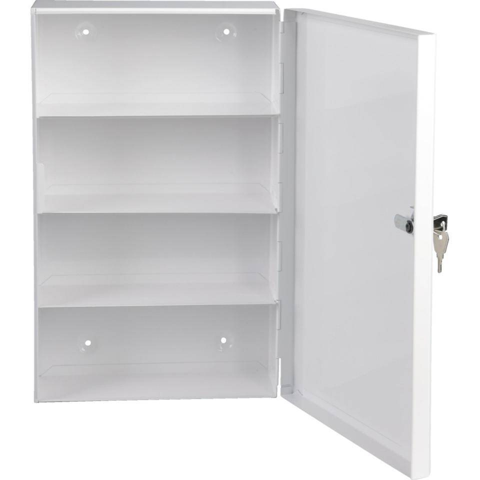 K.57 Verbandschrank Classic Steel, 1-türig, weiß, 247x110x343mm-1