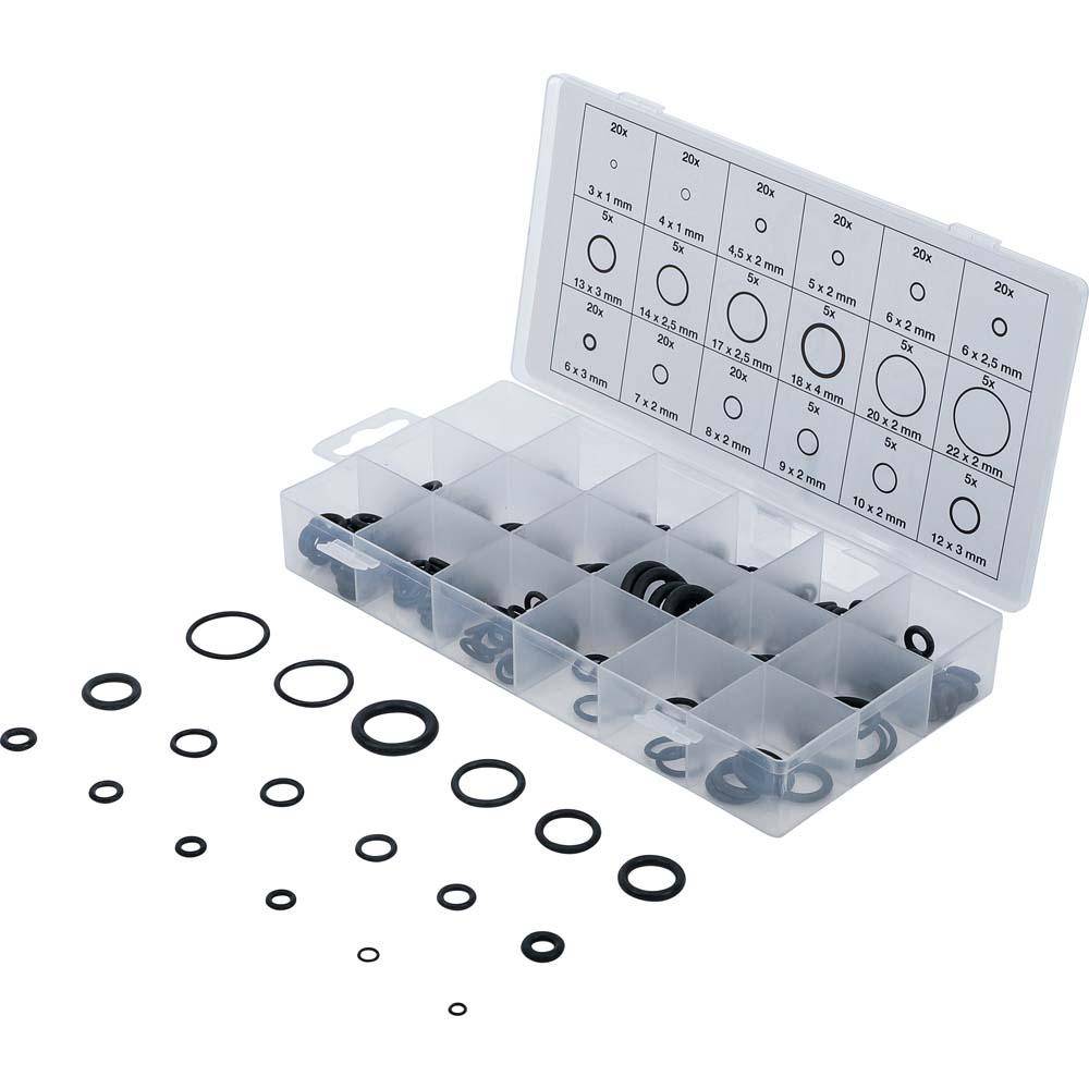 O-Ring Sortiment - 225-tlg. - NBR Nitrilgummi - Ø 3-22 mm-0