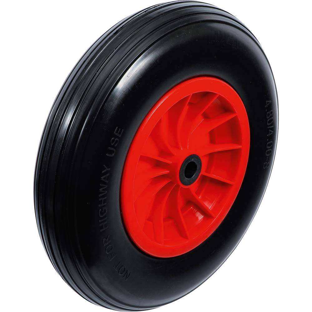 Schubkarrenrad PU, rot/schwarz 400 mm-0