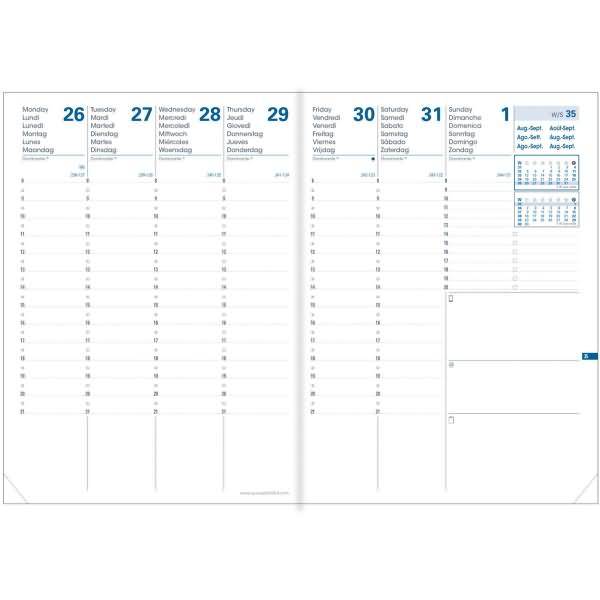 Buchkalender Planning 21 15x21cm 16 Monate Everest blau 2027-1