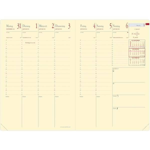 Buchkalender Minister Prestige 16x24cm Luna Kunstleder schwarz 2027-1
