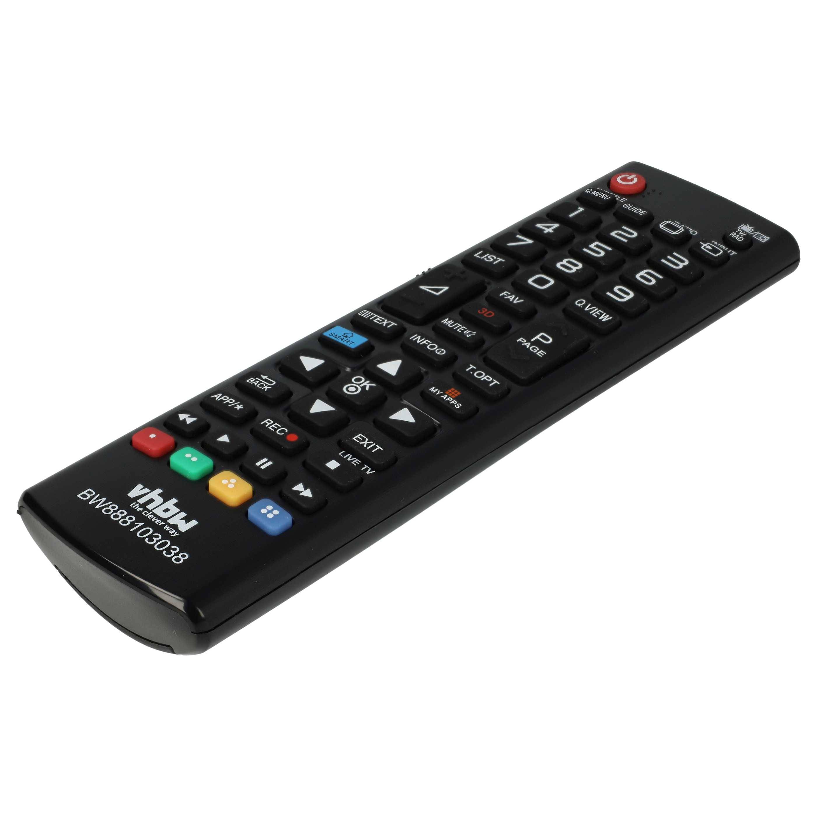 vhbw Fernbedienung kompatibel mit LG 43LH615 | 43LH630, 43LH6047, 43LH604V, 43LH604, 43UH603, 43UH610, 43LH661 Fernseher-0