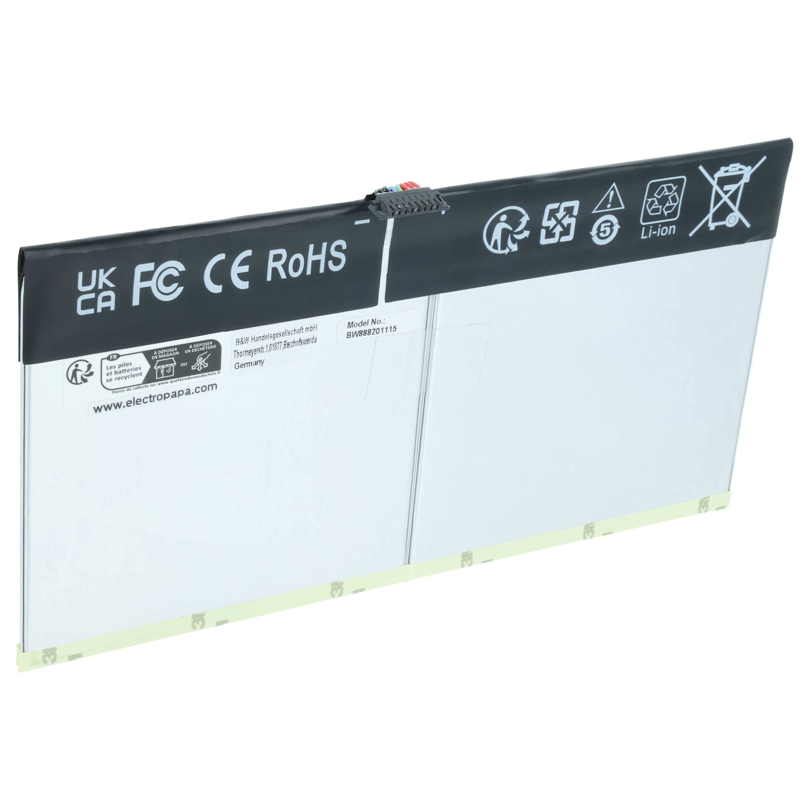 vhbw Akku Ersatz für Asus 0B200-02230100 | 0B200-02230000, C12N1607 für Tablet Pad (8200 mAh, 3,85 V, Li-Polymer)-1