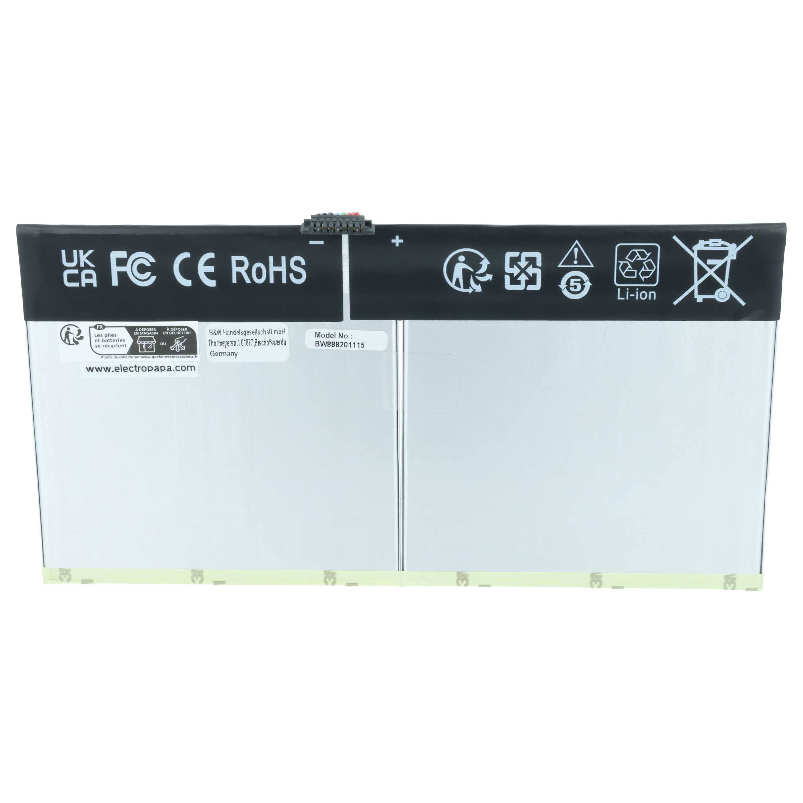 vhbw Akku Ersatz für Asus 0B200-02230100 | 0B200-02230000, C12N1607 für Tablet Pad (8200 mAh, 3,85 V, Li-Polymer)-2