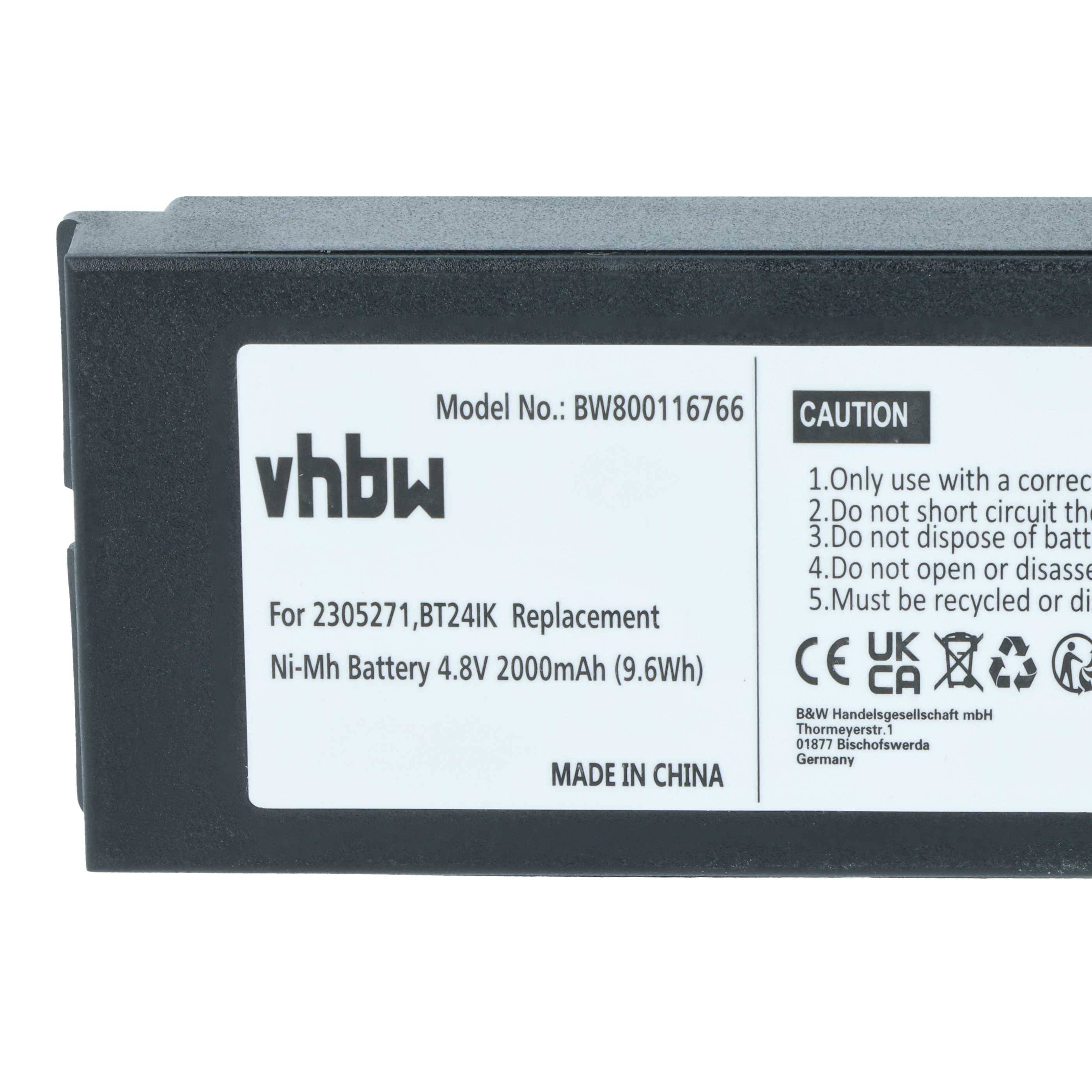 vhbw 5x Akku kompatibel mit Ikusi JASO | IKONTROL 2305271, IKONTROL, IK4 Industrie-Funkfernsteuerung Fernbedienung (2000-3
