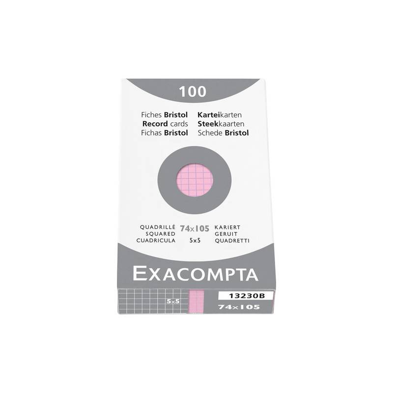 EXACOMPTA Karteikarten, DIN A7, kariert, rosa-0