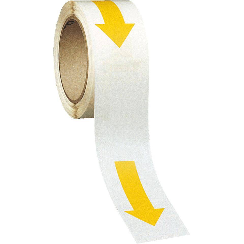 K.57 Bodenmarkierungspfeile, gelb, Folie, Breite 90mm, Länge 135mm, 110/Rolle-1