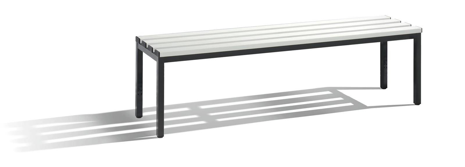 Umkleidebank Basic, freistehend, Sitzleisten lichtgrau, B 1500 mm