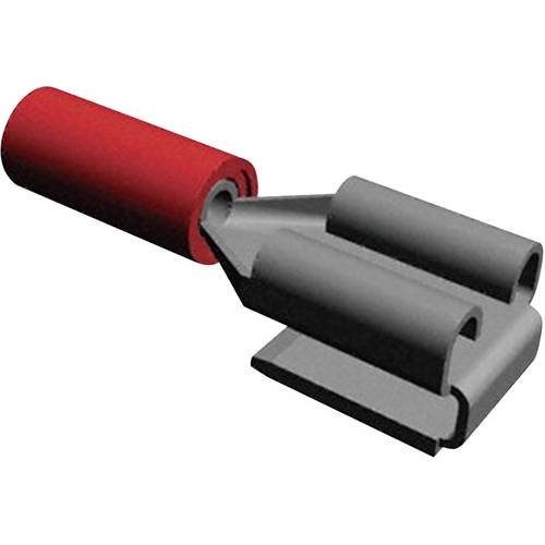 Thumbnail - TE Connectivity 160834-5 Flachsteckhülse mit Abzweig Steckbreite: 6.3 mm Steckdicke: 0.8 mm 180 ° Teilisoliert Rot 1 St.