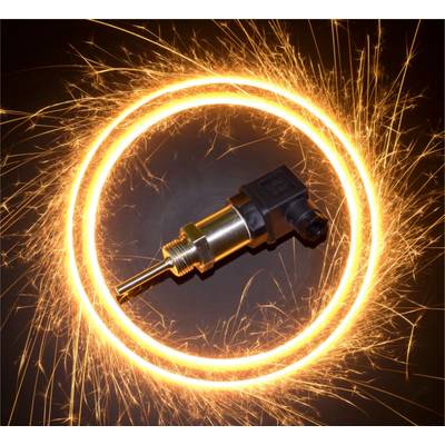 promesstec Pt100 Temperaturfühler / Schutzarmatur 6x150mm / G1/2" Einschraubgewinde / Ventilstecker ISO 4400 / Klasse A-0