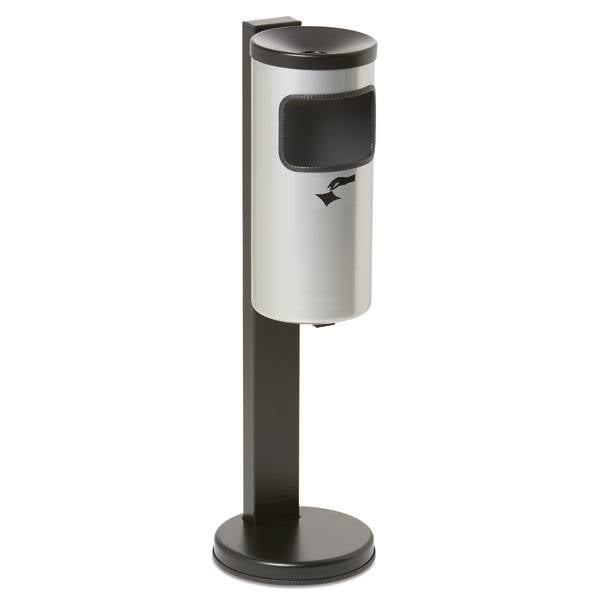 Ascher Standascher Abfallbehälter TKG Rondo, Standmodell 18 x 82,5 cm weiß, rot, neusilber, graphit Version:  neusilber