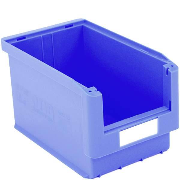 Sichtlagerkasten SK Set / SK3522  350x210x200  blau   inklusive Etikett