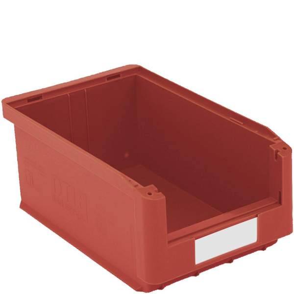 Sichtlagerkasten SK Set / SK3521 350x210x145 rot inklusive Etikett-0