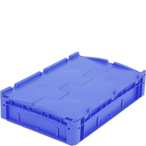Eurostapelbehälter XL Deckel/Kufe / XLD64121D 600x400x120 blau Deckel Doppelbode-0