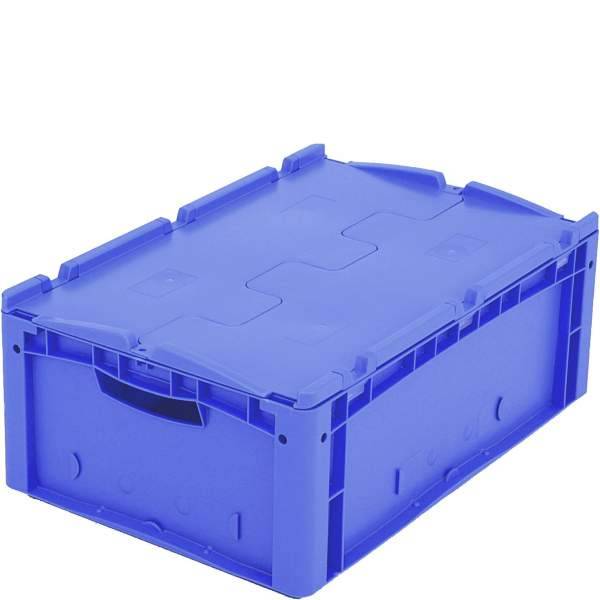 Eurostapelbehälter XL Deckel/Kufe / XLD64221D 600x400x220 blau Deckel Doppelbode