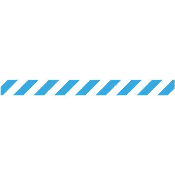 Wartezonen-Fußbodenaufkleber 90mmx1m blau/weiß-0