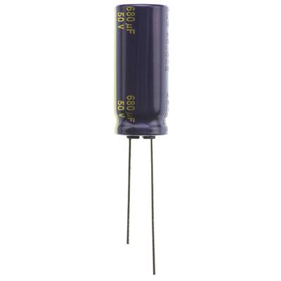 Panasonic , THT Elektrolyt Kondensator 680μF ±20% / 50V dc, Ø 12.5mm x 30mm, bis 105°C