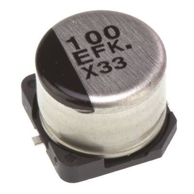 Panasonic , SMD Elektrolyt Kondensator 100μF ±20% / 25V dc, Ø 8mm x 6.2mm, bis 105°C