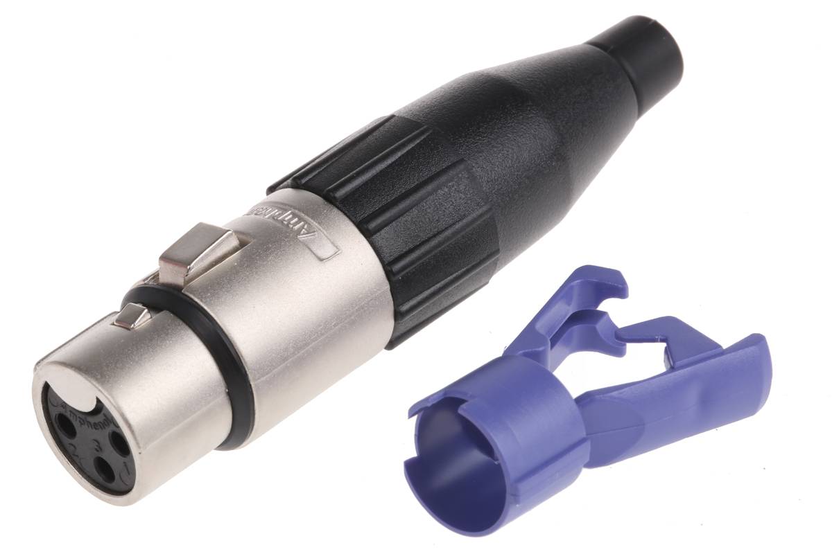 XLR-Steckverbinder Female Gerade 3-polig Kabelmontage Zinn