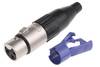 XLR-Steckverbinder Female Gerade 3-polig Kabelmontage Zinn