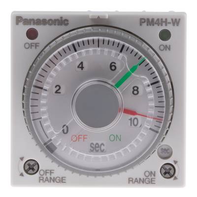 Panasonic PM4H-W Zeitrelais, 1 s → 500h, 100 → 240V ac Einfach