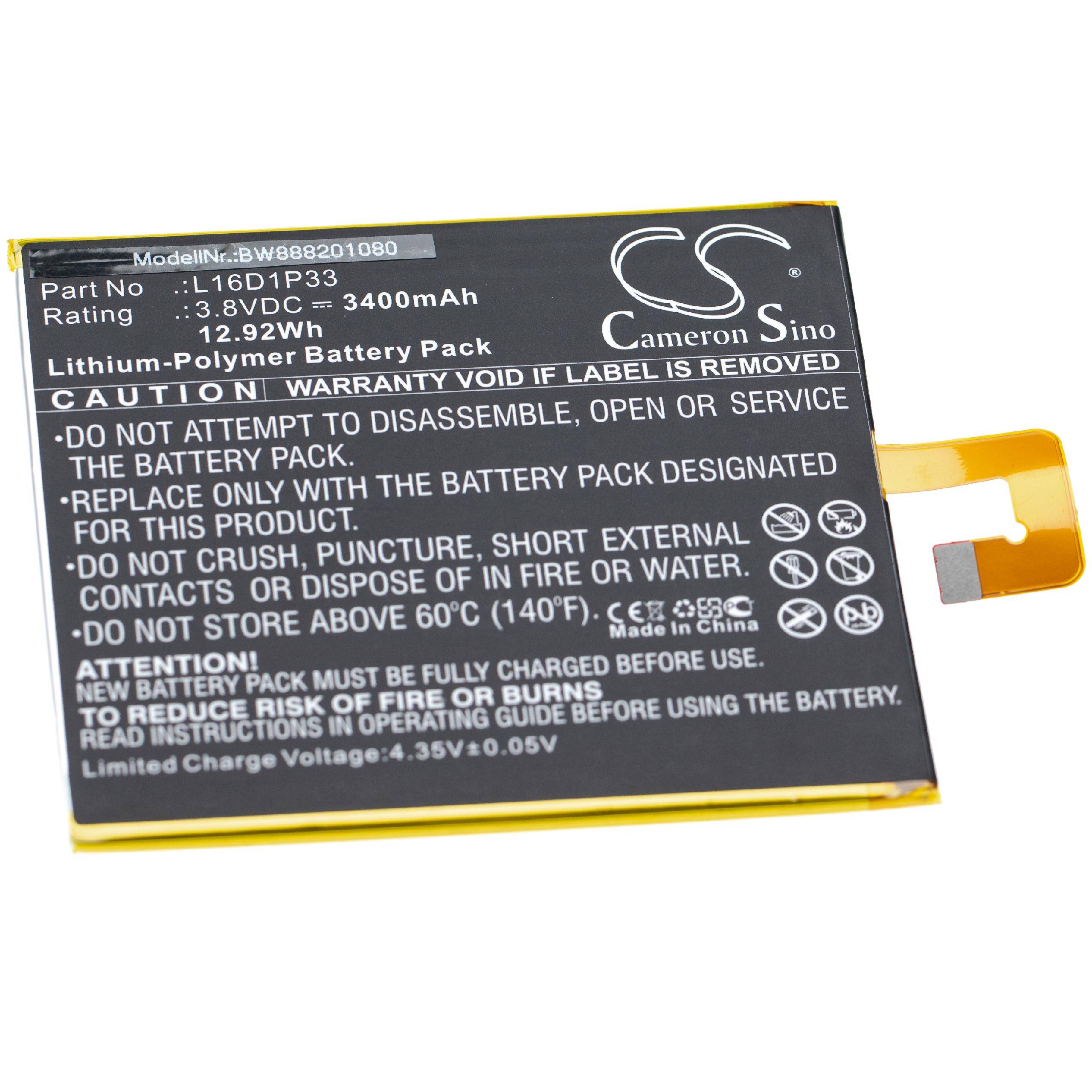 vhbw Akku kompatibel mit Lenovo Tab TB-7504X | TB-7504F, 7 Tablet Pad (3400 mAh, 3,8 V, Li-Polymer)-0